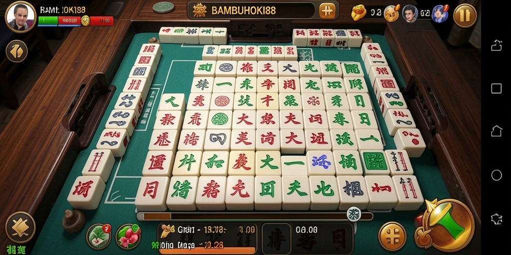 Screenshot BAMBUHOKI88 menampilkan gameplay Mahjong yang seru.
