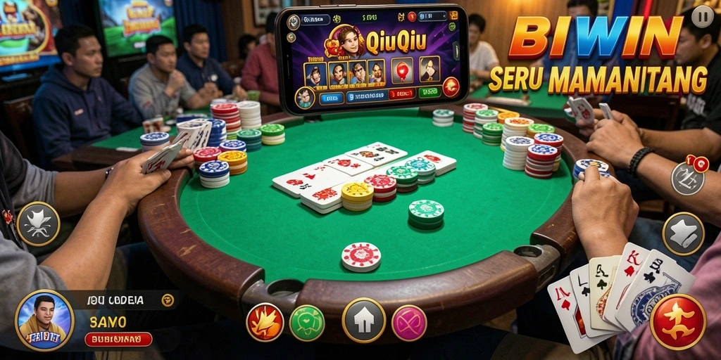 Tampilan gameplay QiuQiu yang menarik dari BIWIN.