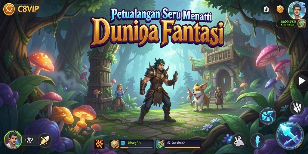 Tampilan gameplay C8VIP yang penuh petualangan seru.