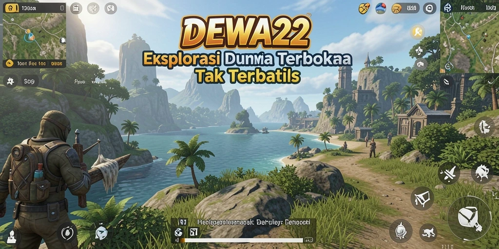 Tampilan gameplay seru di dunia terbuka DEWA22.