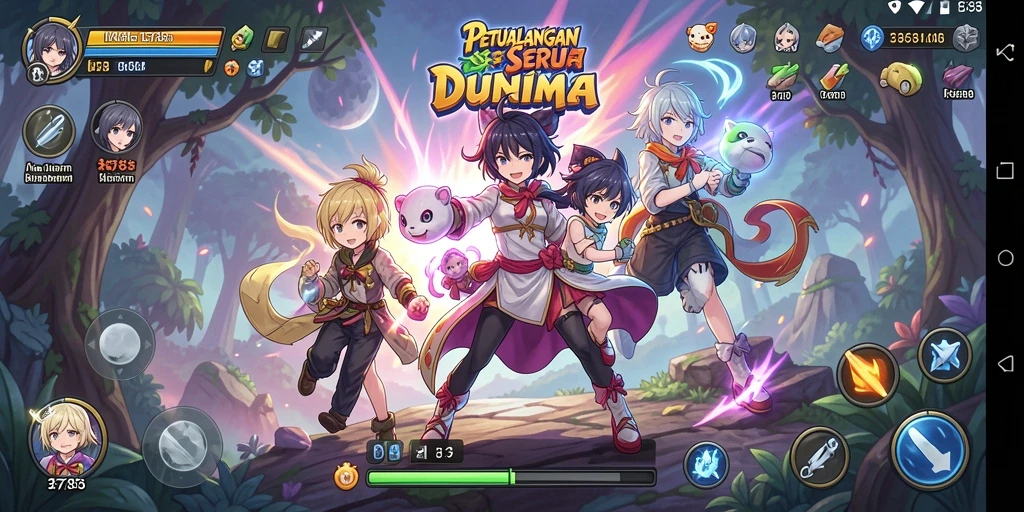 Tangkapan layar utama ID6788 menampilkan pertarungan epik dalam dunia anime.