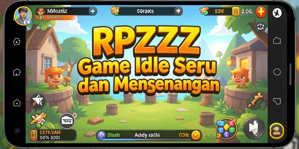 Tangkapan layar dari gameplay <strong>RPZZZ</strong> yang menunjukkan pengumpulan sumber daya.